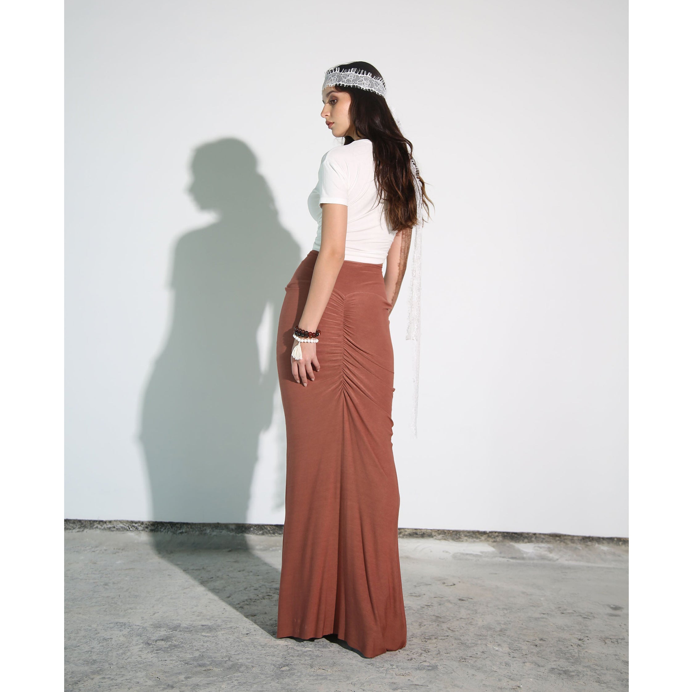 Jersey shop drawstring skirt